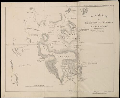 Chart of Forestier's and Tasman's Peninsulas / George Frankland, Surveyor General of V.D.L