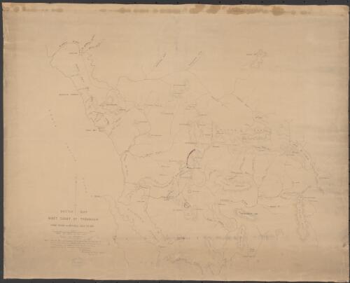 Sketch map west coast of Tasmania [cartographic material] : King River and Mt. Lyell gold fields / drawn by G.F. Lovett