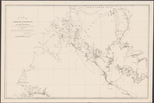 Plan of Overland Telegraph from Port Darwin to Port Augusta [cartographic material] / compiled and drawn in the Office of the Post Master General and Superintendent of Telegraphs by Alexander Ringwood ; Frazer S. Crawford, Photolithographer