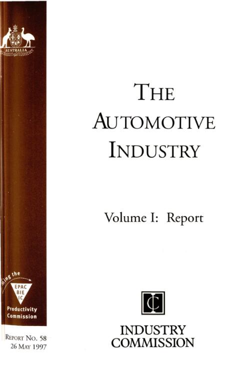 The automotive industry / Industry Commission