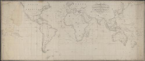 A general chart for the purpose of laying down a ship's track on her voyage from England to the East or West Indies or the Pacific Ocean [cartographic material] / by J.W. Norie, Hydrographer, &c