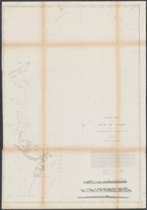 Western shore of the Bay of Yedo [cartographic material] / surveyed by order of Commodore M.C. Perry U.S.N. by Lieut. Wm. L. Maury and other officers of the Japan Expedition 1854 ; drawn by Edward Sels ; engraved by Selmar Siebert