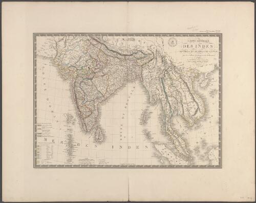 Carte générale des Indes en-dȩca et au-dela du Gange [cartographic material] / par A. H. Brué  geographe de S.A.R. Monsieur