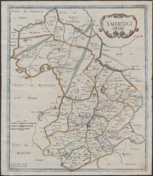 Cambridge shire [cartographic material] / [by Robt. Morden] ; Sutton Nicholls, sculp