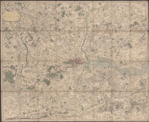 The country twenty-five miles round London [cartographic material] : planned from a scale of one mile to an inch / by W. Faden, Geogr. to His Majesty and to H.R.H. the Prince of Wales