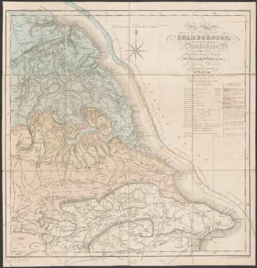 A map of the country round Scarborough, in the North & East Ridings of Yorkshire [cartographic material] : from actual trigonometrical survey with topographical geological and antiquarian descriptions / by Robert Knox, of Scarborough formerly marine surveyor to the East India Company, on the Bengal establishment ; engraved by A. Findlay, 9 Merlin's Place, New River Head, London and added to by others since