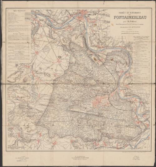Forêt et environs de Fontainebleau [cartographic material] / par Ch. Colinet, Condr. Principal des Pts. et Chées., Officier d'Académie, Continuateur de Denecourt