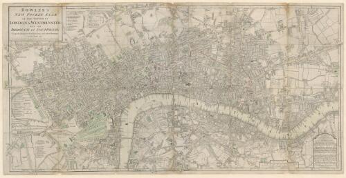 Bowles's new pocket plan of the cities of London and Westminster with the Borough of Southwark [cartographic material] : comprehending the new buildings and other alterations to the year 1791