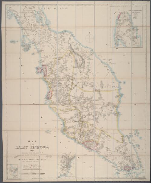 Map of the Malay Peninsula [cartographic material] / published under the auspices of the Straits Branch of the Royal Asiatic Society