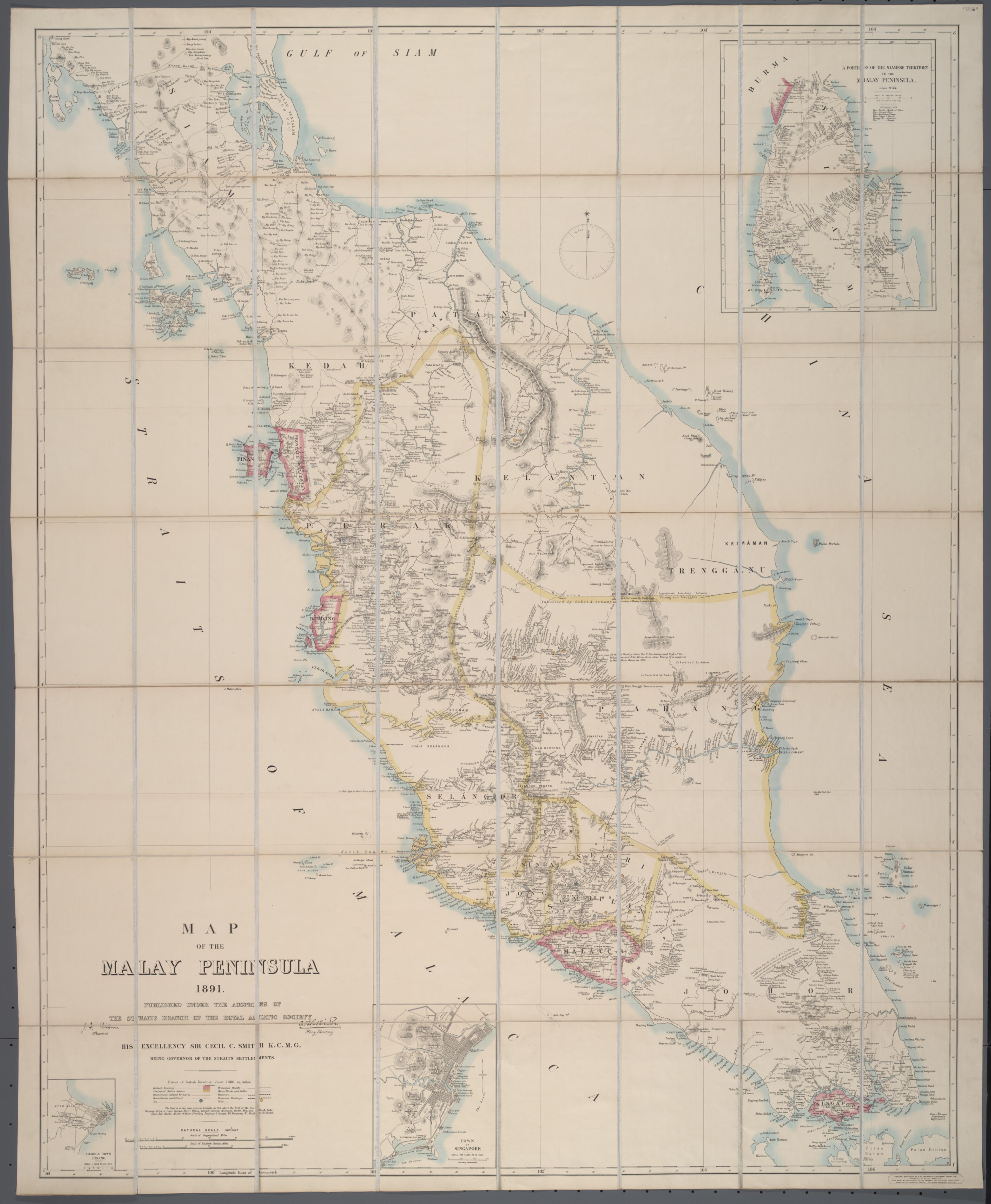 Map Of The Malay Peninsula Cartographic Material   RepresentativeImage