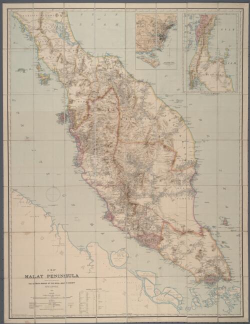 A map of the Malay Peninsula [cartographic material] / compiled by and published for the Straits Branch of the Royal Asiatic Society, Singapore ; prepared and drawn by John van Cuylenburg, Singapore