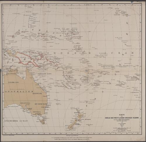 Karte der Inseln des Westlichen Grossen Oceans [cartographic material] / bearbeitet u. gezeichnet von L Friederichsen