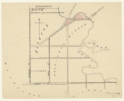 [Real estate map of area bounded by Nicholson and Victoria Streets, Brunswick East] [cartographic material]