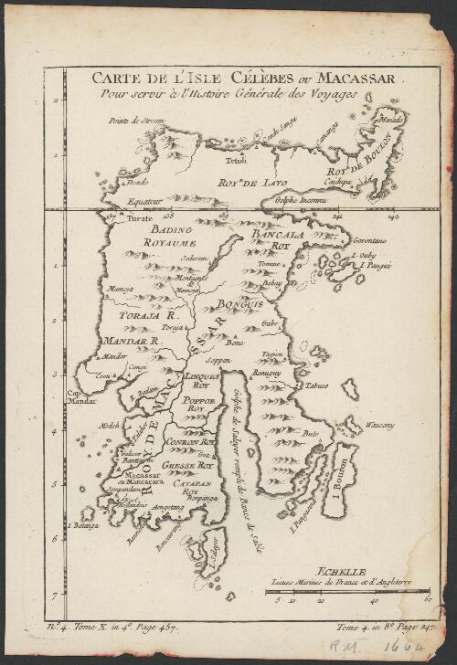 Carte de l'Isle Célèbes ou Macassar [cartographic material] : pour servir à l'histoire générale des voyages / [Jacques Nicolas Bellin]
