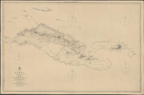 Pacific Ocean, Papua or New Guinea. Sheet 8, Louisiade Archipelago, Bramble Haven to Rossel Island [cartographic material] / east of Pana-Wina I. by Captain Owen Stanley, F.R.S.. 1850; west of that island by Lieutenant A.M. Field, assisted by Lieuts. W.P. Dawson , H.J. Gedge and V.B. Webb, H.M.S. Dart 1887; engraved by J. & C. Walker