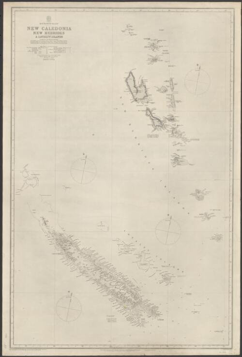 South West Pacific, New Caledonia, New Hebrides & Loyalty Islands [cartographic material] / engraved by J. & C. Walker ; drawn by E.J. Powell of the Hydrographic Office under the direction of Captain R. Hoskyn Supt. of Charts