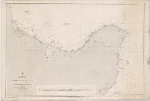 New Zealand, North Island-East Coast. Sheet III, Mayor Id. to Poverty Bay [cartographic material] / surveyed by Comr.  B. Drury, R.N., Messrs. H. Kerr, P. Oke, Sec. Mast. W. Blackney, G. Stanley & H. Ellis, Mast. Assis. R.N. 1853 ; engraved by J.& C. Walker