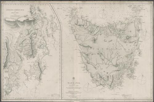 Australia, Tasmania formerly Van Diemen Land [cartographic material] / from various authorities, including the surveys of Captains M. Flinders, P.P. King, J.L. Stokes, and Lieut. Burnett: Royal Navy, and James Sprent Esq., Surveyor General of the Colony 1859, 1860 ; compiled by Mr F.J. Evans, Master, R.N. engraved by J. & C. Walker