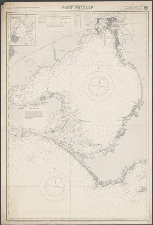 Australia south coast. Port Phillip [cartographic material] / surveyed by Commander Henry L. Cox R.N. 1864 with corrections and additions to 1921