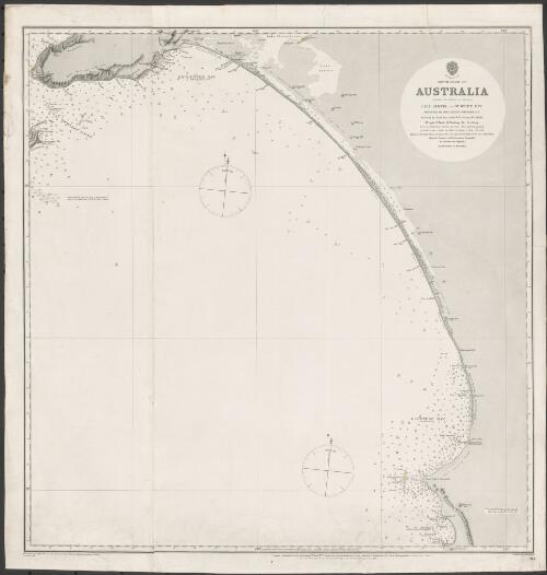 South coast of Australia (colony of South Australia) [cartographic material] : Cape Jervis to Guichen Bay / surveyed by Navg. Lieut. F. Howard, R.N., assisted by Navg. Sub. Lieut. W.N. Goalen, R.N. 1870-1 ; drawn by A.J. Boyle, Hyd. Off. under the direction of Captn. R. Hoskyn R.N., Superintendent of Charts ; engraved by Edwd. Weller