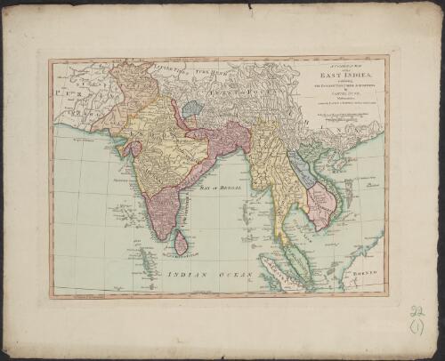 A compleat map of the East Indies [cartographic material] : exhibiting the English territorial acquisitions / by Samuel Dunn, mathematician