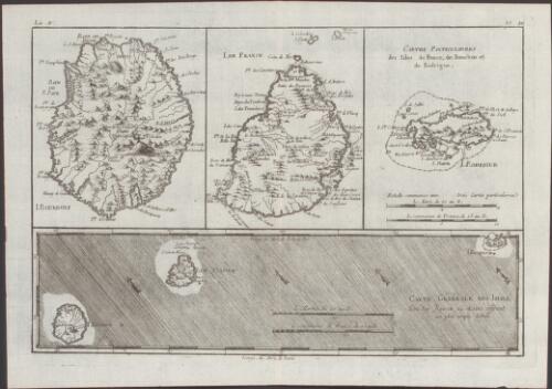 Cartes particulieres des isles de France, de Bourbon, et de Rodrigue [cartographic material]