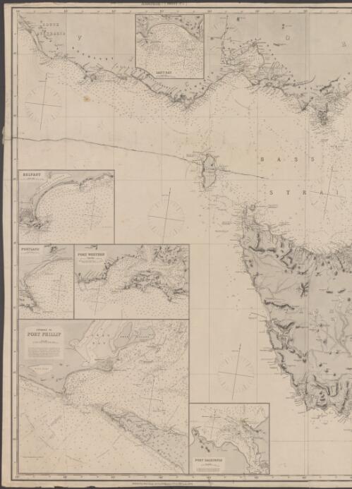 South and east coasts of Australia (in four charts) [cartographic material]. Chart no. 2, Cape Northumberland to Cape Howe / Compiled by James F. Imray F.R.G.S