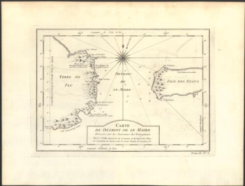 Carte de Detroit de la Maire [cartographic material] : dressee sur les journaux des navigateurs / par le Sr. Bellin Ingenieur de la marine et du Depost des Plans de l'Academie de marine et de la Societe Royale de Londres