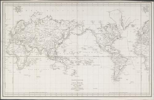 Mappemonde on carte reduite des parties connues du globe pour servir au voyage de La Perouse fait dans les Annees 1785,86,87,et 88. [cartographic material]