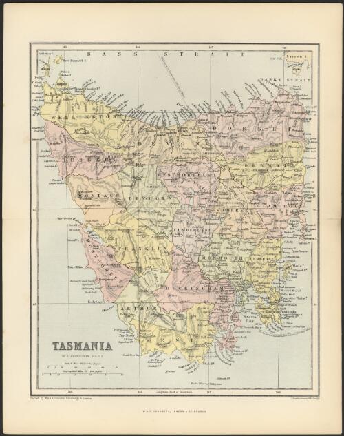 Tasmania [cartographic material] / by J. Bartholomew, F.R.G.S., J. Bartholomew, Edinburgh