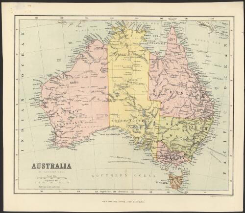 Australia. Physical map of Australasia [cartographic material] / by J. Bartholomew, F.R.G.S. ; engraved by J. Bartholomew, Edinr.: by J. Bartholomew, F.R.G.S