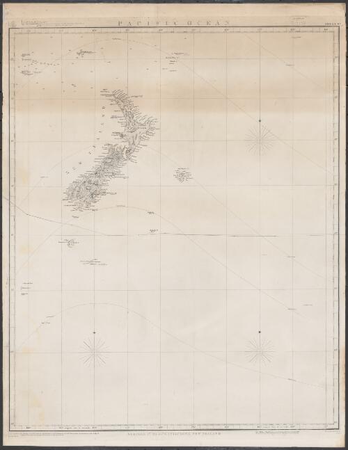 Pacific Ocean. Sheet 10, Norfolk Id. to 65°S, including New Zealand [cartographic material] / engraved by J.& C. Walker