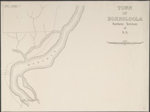 Town of Borroloola, Northern Territory of S.A. [cartographic material] / Frazer S. Crawford, photo-lithographer