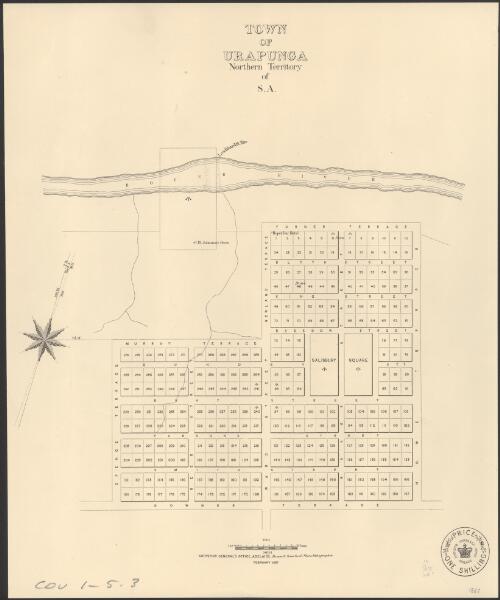 Town of Urapunga, Northern Territory of S.A. [cartographic material] / Frazer S. Crawford, photo-lithographer