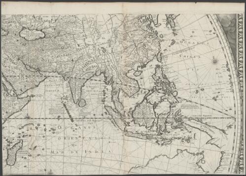 [Large map of the world, describing the English Empire in America ... and the Voyages of Sir F. Drake and Mr T. Cavendish] [cartographic material]