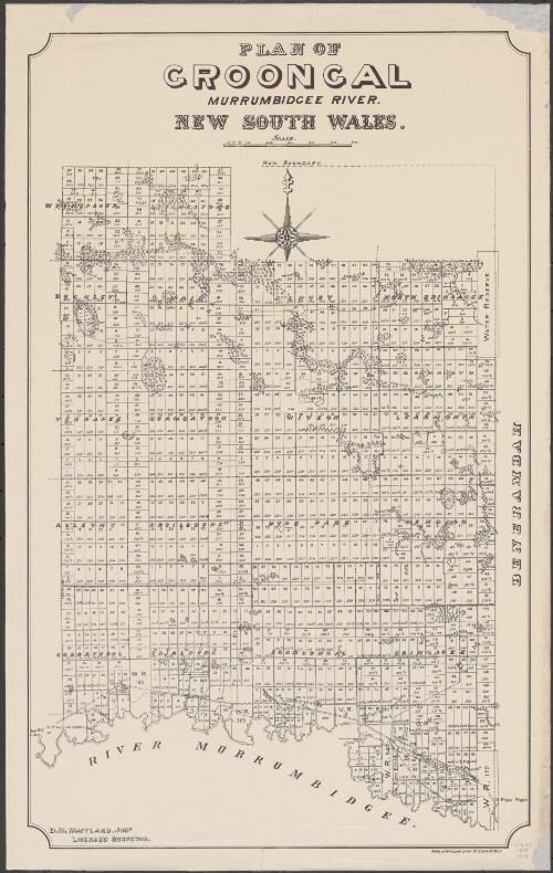 Plan of Groongal, Murrumbidgee River [cartographic material] / D.M. Maitland Junr. Licensed Surveyor