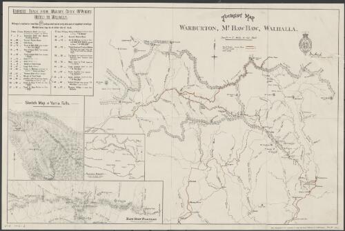 Tourist map Warburton, Mt. Baw Baw, Walhalla [cartographic material] / issued by Victorian Department of Lands & Survey