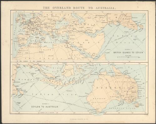 The Overland route to Australia [cartographic material] / W. Hughes