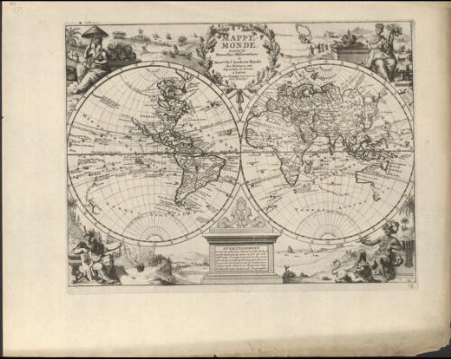 Mappe monde [cartographic material] : suivant les nouvelles observations de Messrs. del'Academie Royale des Sciences, etc. Augmentees de nouveau