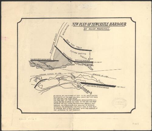New plan of Newcastle Harbour [cartographic material] / by Hugh Marshall