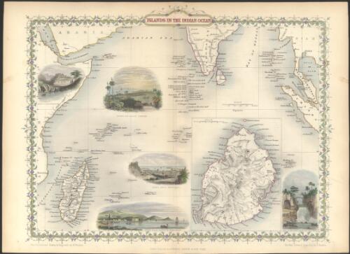 Islands in the Indian Ocean [cartographic material] / the map drawn & engraved by J. Rapkin ; the illustrations drawn & engraved by H. Winkles