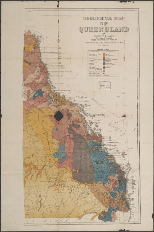 Geological map of Queensland [cartographic material] / by Robert L. Jack, government geologist