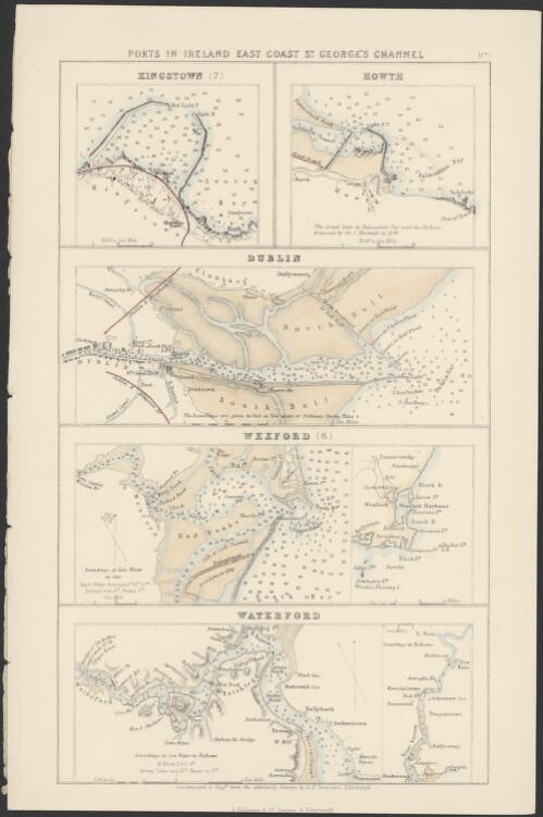 Ports in Ireland, east coast St. George's Channel [cartographic material] / constructed & engd. from the Admiralty Surveys by G.H. Swanston, Edinburgh