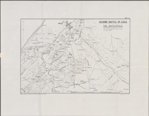[Military operations in Egypt and Palestine]. Map 13, Second battle of Gaza : the battlefield [cartographic material] / map compiled by Historical Section (Military Branch)