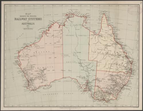 Map showing the principal railway systems of Australia 1906 [cartographic material]