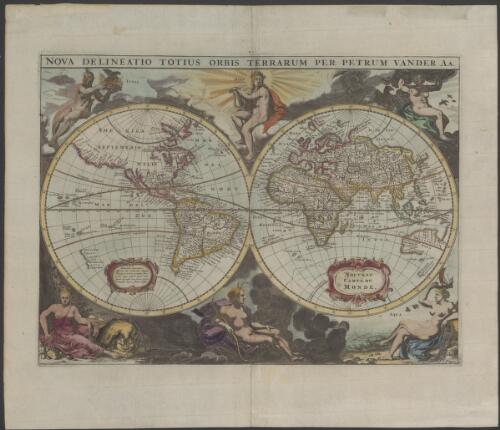 Nova delineatio totius orbis terrarum [cartographic material] / per Petrum Vander Aa