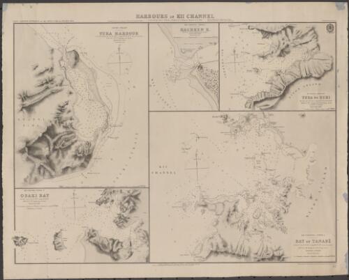 Harbours in Kii Channel [cartographic material] / Surveyed by Lieut. C. Bullock, J.H. Kerr, & G. Robinson, Masters, R.N. 1861. Engraved under the Direction of Captn. G.A. Bedford, R.N. by Davies & Powell
