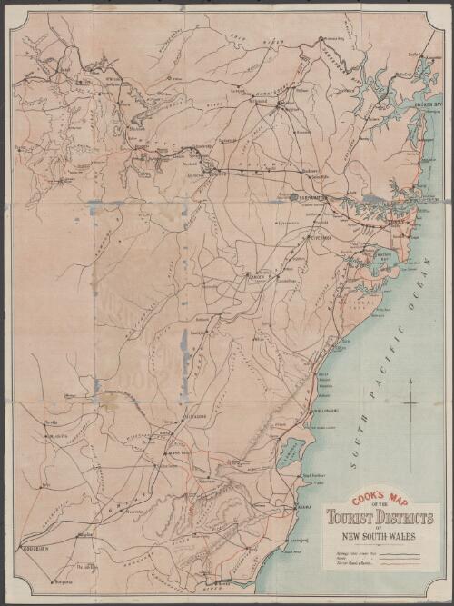 Cook's map of the tourist districts of New South Wales [cartographic material]