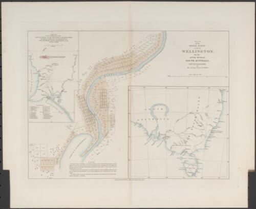 Plan of the special survey called Wellington, on the River Murray, South Australia [cartographic material] / Pubd. by J. Arrowsmith, for The Secondary Towns Association