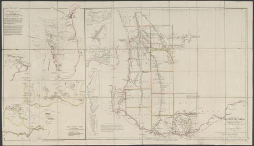 Discoveries in Western Australia [cartographic material] : from documents furnished to the Colonial Office by J.S Roe, Esqre. Surv. Genl. / by permission dedicated to R.W. Hay Esqre., one of H.M. Under Secretaries of State for the Colonies by his obliged servant J. Arrowsmith
